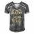 Dads With Tattoos And Beards Men's Short Sleeve V-neck 3D Print Retro Tshirt Grey