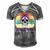 Epilepsy Warrior Skull Women Vintage Purple Ribbon Epilepsy Epilepsy Awareness V2 Men's Short Sleeve V-neck 3D Print Retro Tshirt Grey