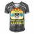 Ewings Sarcoma Warrior Skull Women Vintage Yellow Ribbon Ewings Sarcoma Ewings Sarcoma Awareness V2 Men's Short Sleeve V-neck 3D Print Retro Tshirt Grey