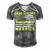 Ewings Sarcoma Warrior Usa Flag United States Flag Yellow Ribbon Ewings Sarcoma Ewings Sarcoma Awareness Men's Short Sleeve V-neck 3D Print Retro Tshirt Grey