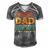 Father Grandpa I Have Two Titles Dad And Step Dad Vintage Fathers Day 67 Family Dad Men's Short Sleeve V-neck 3D Print Retro Tshirt Grey