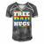 Free Dad Hugs Rainbow Lgbt Pride Fathers Day Gift Men's Short Sleeve V-neck 3D Print Retro Tshirt Grey