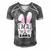 Funny Cute Pink Bunny Im All Ears Rabbit Happy Easter Day Gift For Girls Women Mom Mommy Family Birthday Holiday Christmas Men's Short Sleeve V-neck 3D Print Retro Tshirt Grey