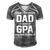 G Pa Grandpa Gift I Have Two Titles Dad And G Pa Men's Short Sleeve V-neck 3D Print Retro Tshirt Grey