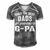 G Pa Grandpa Gift Only The Best Dads Get Promoted To G Pa Men's Short Sleeve V-neck 3D Print Retro Tshirt Grey