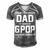 G Pop Grandpa Gift I Have Two Titles Dad And G Pop Men's Short Sleeve V-neck 3D Print Retro Tshirt Grey