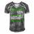 Glaucoma Warrior Usa Flag United States Flag Green Ribbon Glaucoma Glaucoma Awareness Men's Short Sleeve V-neck 3D Print Retro Tshirt Grey