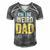 Having A Weird Dad Builds Character Im The Weird Dad Men's Short Sleeve V-neck 3D Print Retro Tshirt Grey