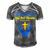 I Stand With God And Ukraine Christian Cross Faith Christ Men's Short Sleeve V-neck 3D Print Retro Tshirt Grey