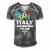 Italy Drinking Team Men's Short Sleeve V-neck 3D Print Retro Tshirt Grey