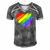Lgbt Gay Pride Flag Gay Pride 2022 Heart Lgbt Men's Short Sleeve V-neck 3D Print Retro Tshirt Grey