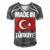 Made In Turkey Flag Turkish 8 Shirt Men's Short Sleeve V-neck 3D Print Retro Tshirt Grey