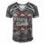 Mama Claus Christmas Ugly Sweater Men's Short Sleeve V-neck 3D Print Retro Tshirt Grey