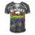 Mens 1 Worlds Gayest Dad Funny Fathers Day Lgbt Pride Rainbow 14 Shirt Men's Short Sleeve V-neck 3D Print Retro Tshirt Grey