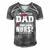 Mens Im A Proud Dad Of A Freaking Awesome Nurse Daughter Father Men's Short Sleeve V-neck 3D Print Retro Tshirt Grey