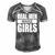 Mens Real Men Make Girls - Family Newborn Paternity Girl Daddy Men's Short Sleeve V-neck 3D Print Retro Tshirt Grey