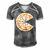 Pizza Pie And Slice Dad And Son Matching Pizza Father’S Day Men's Short Sleeve V-neck 3D Print Retro Tshirt Grey