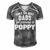 Poppy Grandpa Gift Only The Best Dads Get Promoted To Poppy Men's Short Sleeve V-neck 3D Print Retro Tshirt Grey