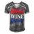 Red Wine Blue 4Th Of July Wine Red White Blue Wine Glasses V2 Men's Short Sleeve V-neck 3D Print Retro Tshirt Grey