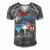 Red Wine Blue 4Th Of July Wine Red White Blue Wine Glasses V4 Men's Short Sleeve V-neck 3D Print Retro Tshirt Grey