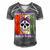 Rett Syndrome Warrior Skull Women Vintage Purple Ribbon Rett Syndrome Rett Syndrome Awareness Men's Short Sleeve V-neck 3D Print Retro Tshirt Grey