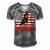 Rottweiler Dad American Flag 4Th Of July Dog Lovers Men's Short Sleeve V-neck 3D Print Retro Tshirt Grey