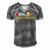 Today’S Agenda Camping Men's Short Sleeve V-neck 3D Print Retro Tshirt Grey