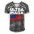 Ultra Maga Proud American Distressed Flag Patriotic Gift Men's Short Sleeve V-neck 3D Print Retro Tshirt Grey