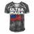 Ultra Maga Proud American Distressed Flag Patriotic Men's Short Sleeve V-neck 3D Print Retro Tshirt Grey