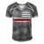 Ultra Maga United State Flag V2 Men's Short Sleeve V-neck 3D Print Retro Tshirt Grey