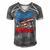 Ultra Mega Eagle Men's Short Sleeve V-neck 3D Print Retro Tshirt Grey