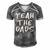 Yeah The Dads Funny Dad Fathers Day Back Print Men's Short Sleeve V-neck 3D Print Retro Tshirt Grey