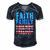 4Th Of July S For Men Faith Family Friends Freedom Men's Short Sleeve V-neck 3D Print Retro Tshirt Navy Blue