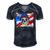 Baseball Skull 4Th Of July American Player Usa Flag Men's Short Sleeve V-neck 3D Print Retro Tshirt Navy Blue