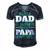 Being A Dadis An Honor Being A Papa Papa T-Shirt Fathers Day Gift Men's Short Sleeve V-neck 3D Print Retro Tshirt Navy Blue