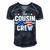 Cousin Crew 4Th Of July Patriotic American Family Matching Men's Short Sleeve V-neck 3D Print Retro Tshirt Navy Blue