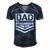 Dad Dedicated And Devoted Happy Fathers Day For Mens Men's Short Sleeve V-neck 3D Print Retro Tshirt Navy Blue