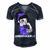 Epilepsy Warrior Strong Women With Purple Ribbon For Epilepsy Awareness Purple Ribbon Men's Short Sleeve V-neck 3D Print Retro Tshirt Navy Blue