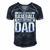 Favorite Baseball Player Calls Me Dad Men's Short Sleeve V-neck 3D Print Retro Tshirt Navy Blue