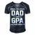 G Pa Grandpa Gift I Have Two Titles Dad And G Pa Men's Short Sleeve V-neck 3D Print Retro Tshirt Navy Blue