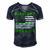 Glaucoma Warrior Usa Flag United States Flag Green Ribbon Glaucoma Glaucoma Awareness Men's Short Sleeve V-neck 3D Print Retro Tshirt Navy Blue