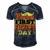 Happy First Fathers Day Dad T-Shirt Men's Short Sleeve V-neck 3D Print Retro Tshirt Navy Blue