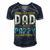 I Have Two Titles Dad And Pappy Retro Vintage Men's Short Sleeve V-neck 3D Print Retro Tshirt Navy Blue