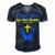 I Stand With God And Ukraine Christian Cross Faith Christ Men's Short Sleeve V-neck 3D Print Retro Tshirt Navy Blue