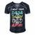 I Went From Dada To Daddy To Dad To Bruh Funny Fathers Day Men's Short Sleeve V-neck 3D Print Retro Tshirt Navy Blue