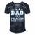 Im A Dad And A Preacher Nothing Scares Me Men Men's Short Sleeve V-neck 3D Print Retro Tshirt Navy Blue
