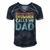 Marching Band Retro Drumline Dad Funny Gift For Daddy Men's Short Sleeve V-neck 3D Print Retro Tshirt Navy Blue