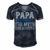 Papa The Man The Myth The Legend Fathers Day Gift Men's Short Sleeve V-neck 3D Print Retro Tshirt Navy Blue