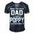 Poppy Grandpa Gift I Have Two Titles Dad And Poppy Men's Short Sleeve V-neck 3D Print Retro Tshirt Navy Blue