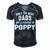 Poppy Grandpa Gift Only The Best Dads Get Promoted To Poppy Men's Short Sleeve V-neck 3D Print Retro Tshirt Navy Blue